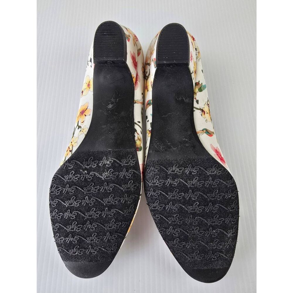 Soft Style Hush Puppies Pumps Floral Sz 7 - Picture 6 of 8